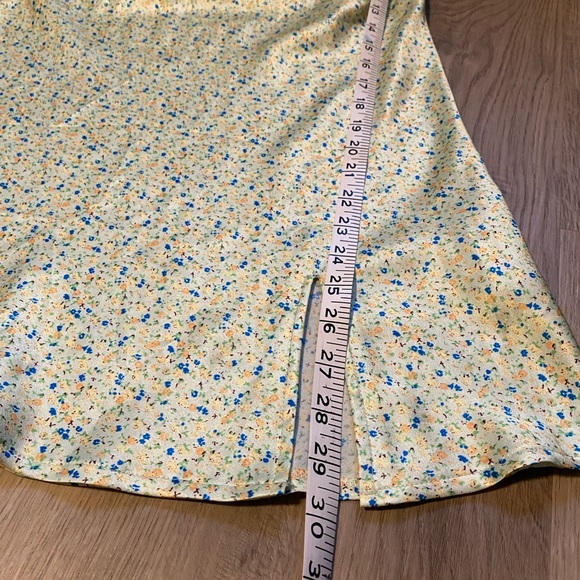 Princess Polly After Thought Green Floral Mini Slip Dress Summer Y2K Mini Size 6 - Picture 4 of 11